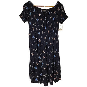 New Tiered Floral Midi Dress Smocked Church‎ Summer Bridal Baby Shower Size XL